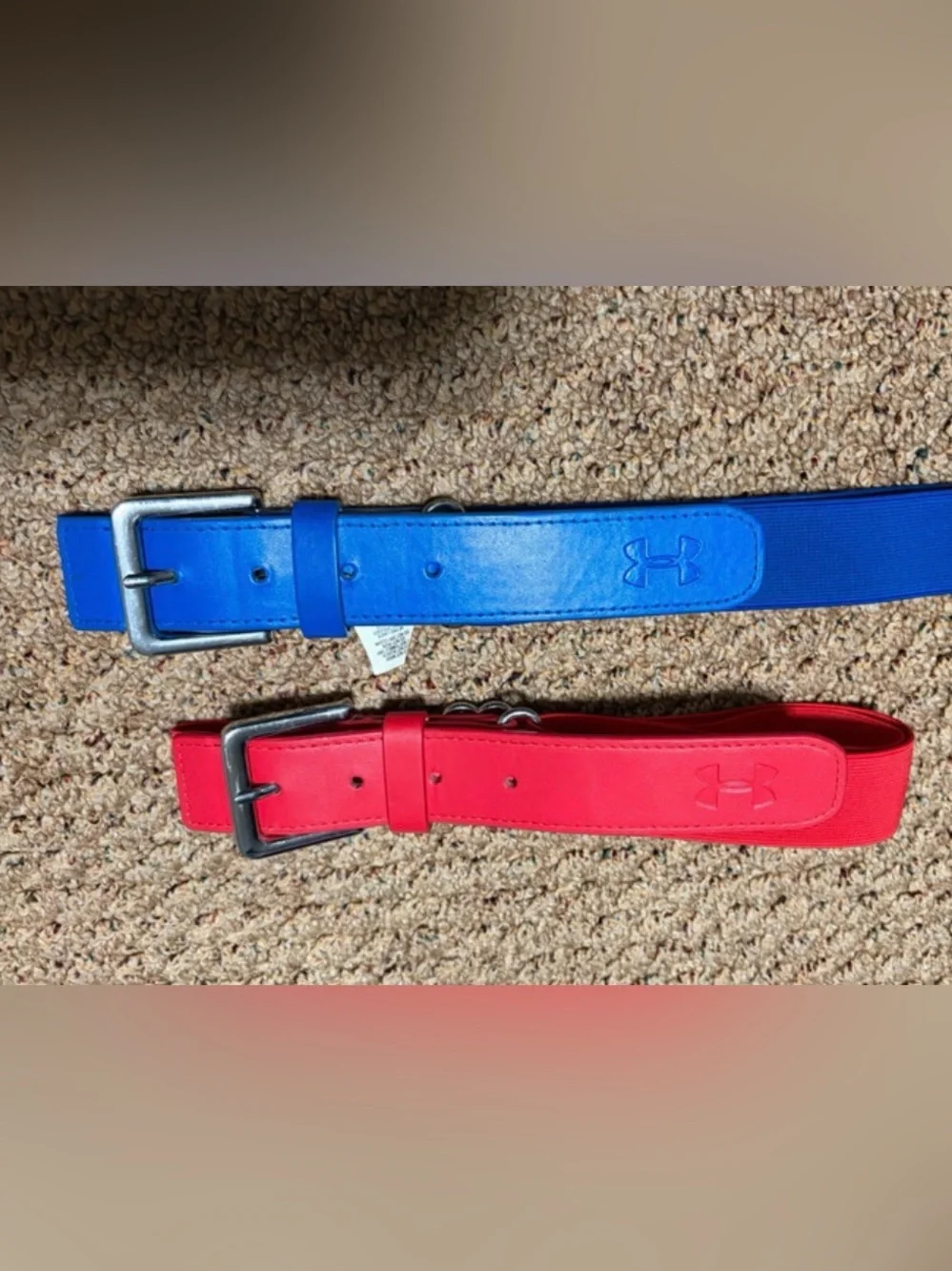 Youth Adjustable Elastic baseball Belts - Blue and Red